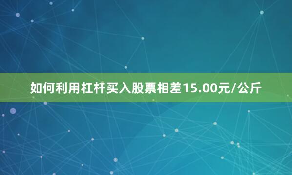如何利用杠杆买入股票相差15.00元/公斤